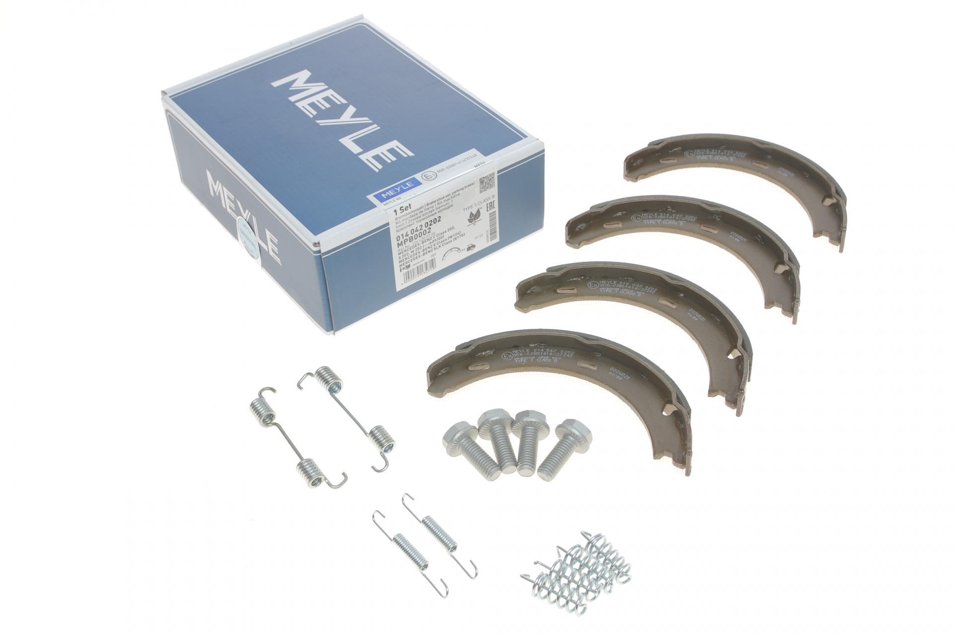 Колодки ручника Meyle 014 042 0202 MB W124/W201/W210 82-164x20