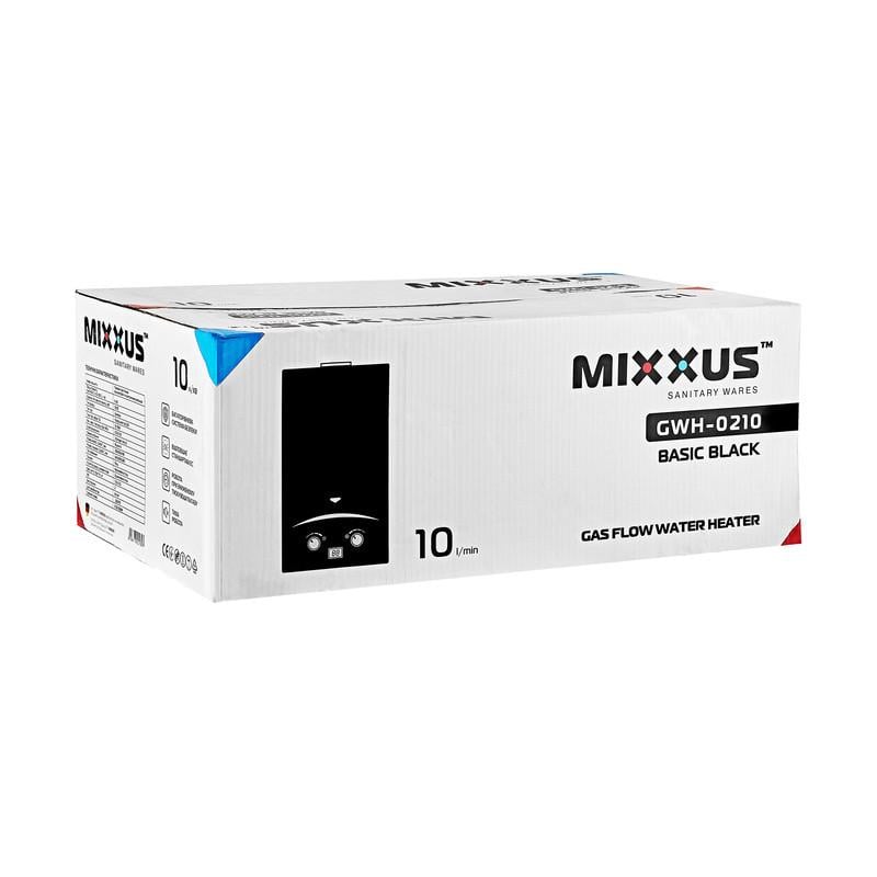 Газова колонка MIXXUS GWH-0210 BASIC BLACK димохідна 10 л/хв Чорний (WH0023) - фото 8
