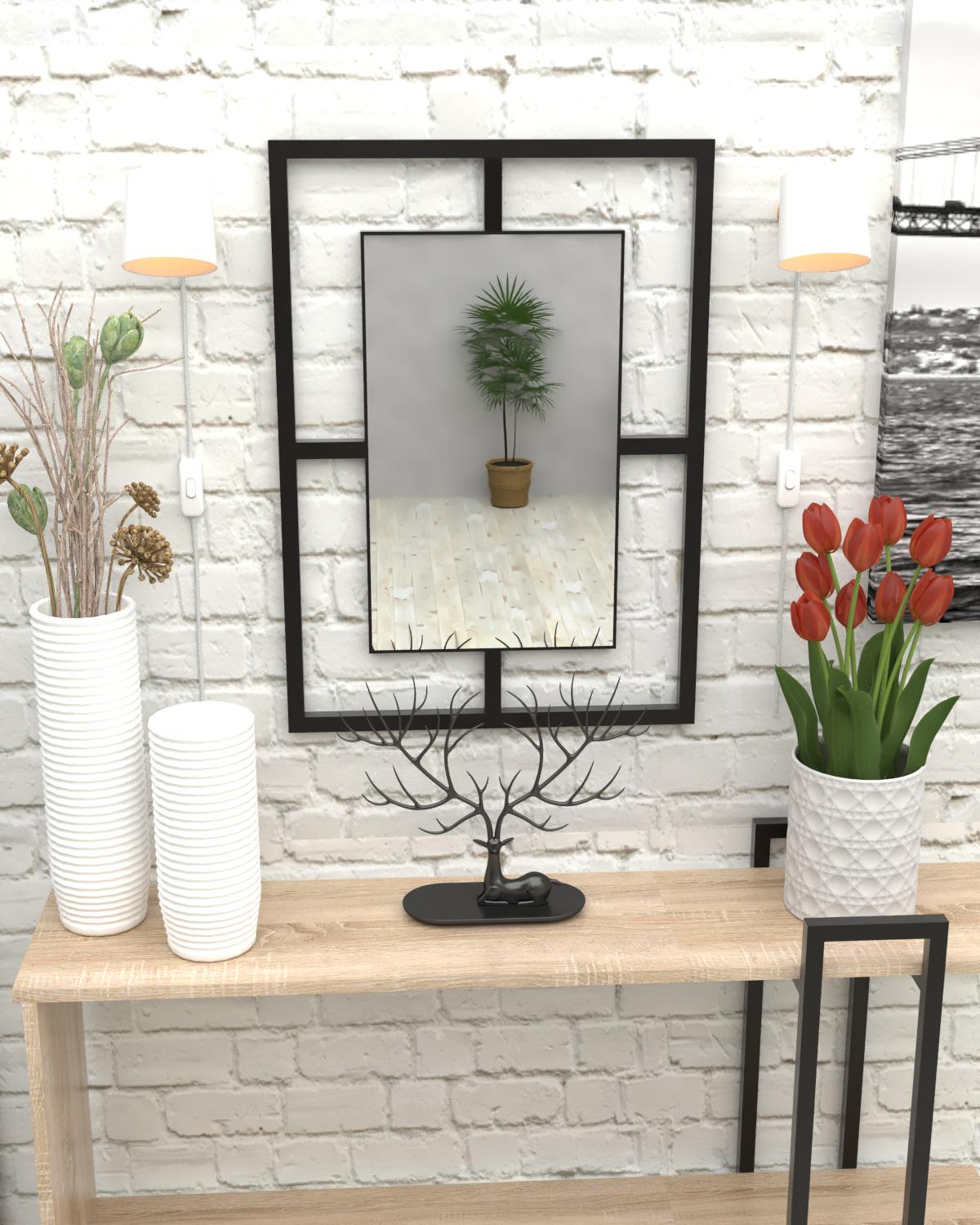 Зеркало EcoLoft Миранда MTL-1483 в стиле лофт (35675907)