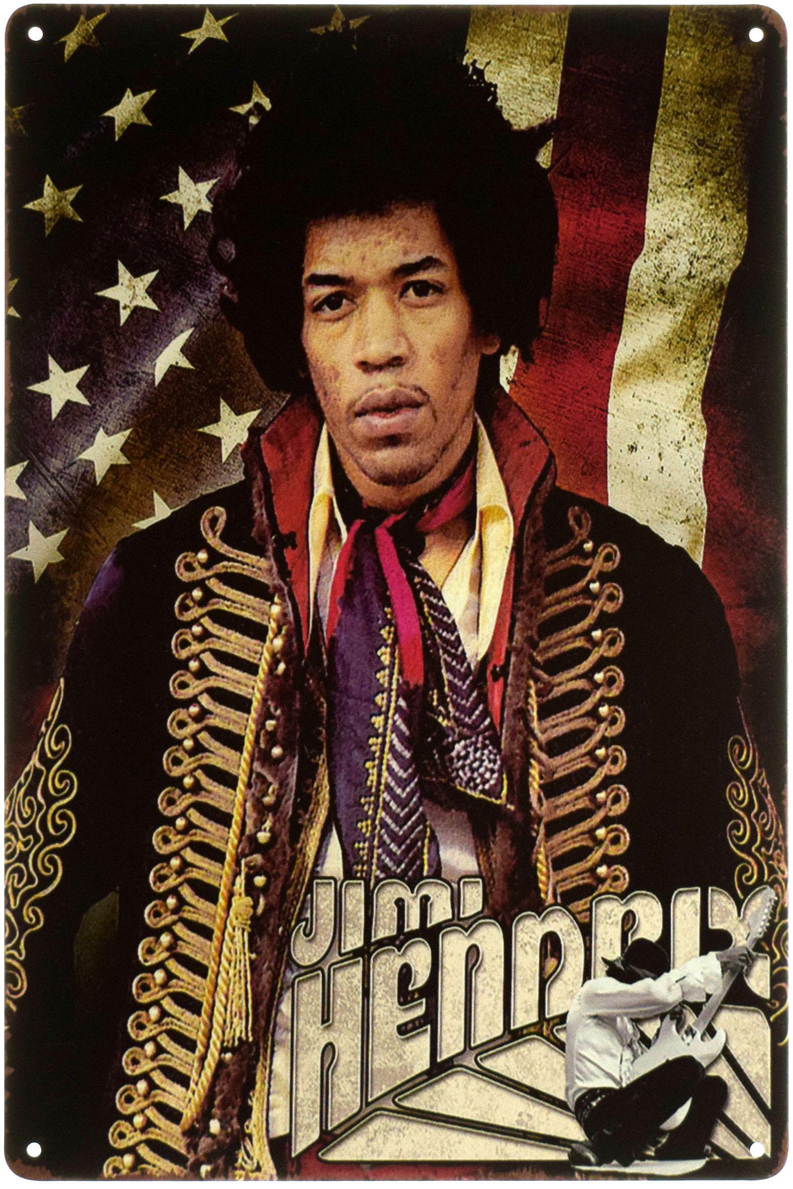 Табличка металева Джимі Гендрікс/Jimi Hendrix USA 20x30 см