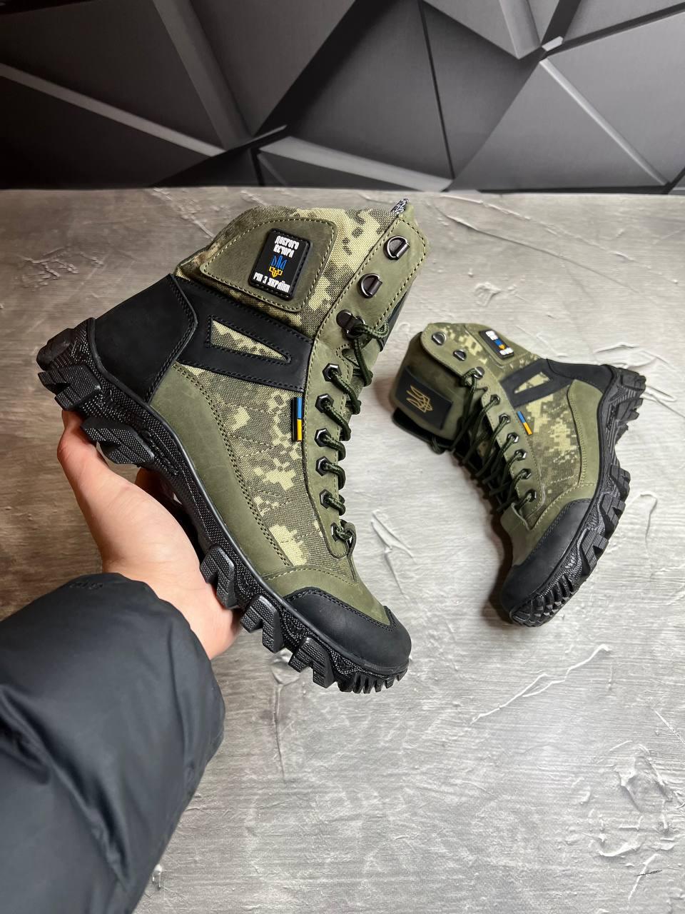 Берці чоловічі із натурального нубука/кордури демісезонні р. 40 Хакі/Піксель - фото 3 Берці чоловічі із натурального нубука/кордури демісезонні р. 40 Хакі/Піксель - фото 3