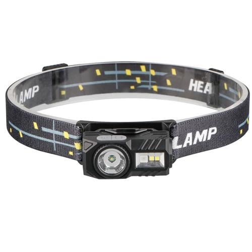 Ліхтар налобний T131-XPE/3SMD/Red/Green/Blue/UV Motion sensor Type-C Black (10086)
