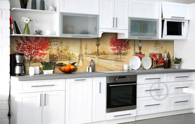 Скинали на кухню Zatarga «Старая открытка» 600х3000 мм виниловая 3Д наклейка кухонный фартук самоклеящаяся