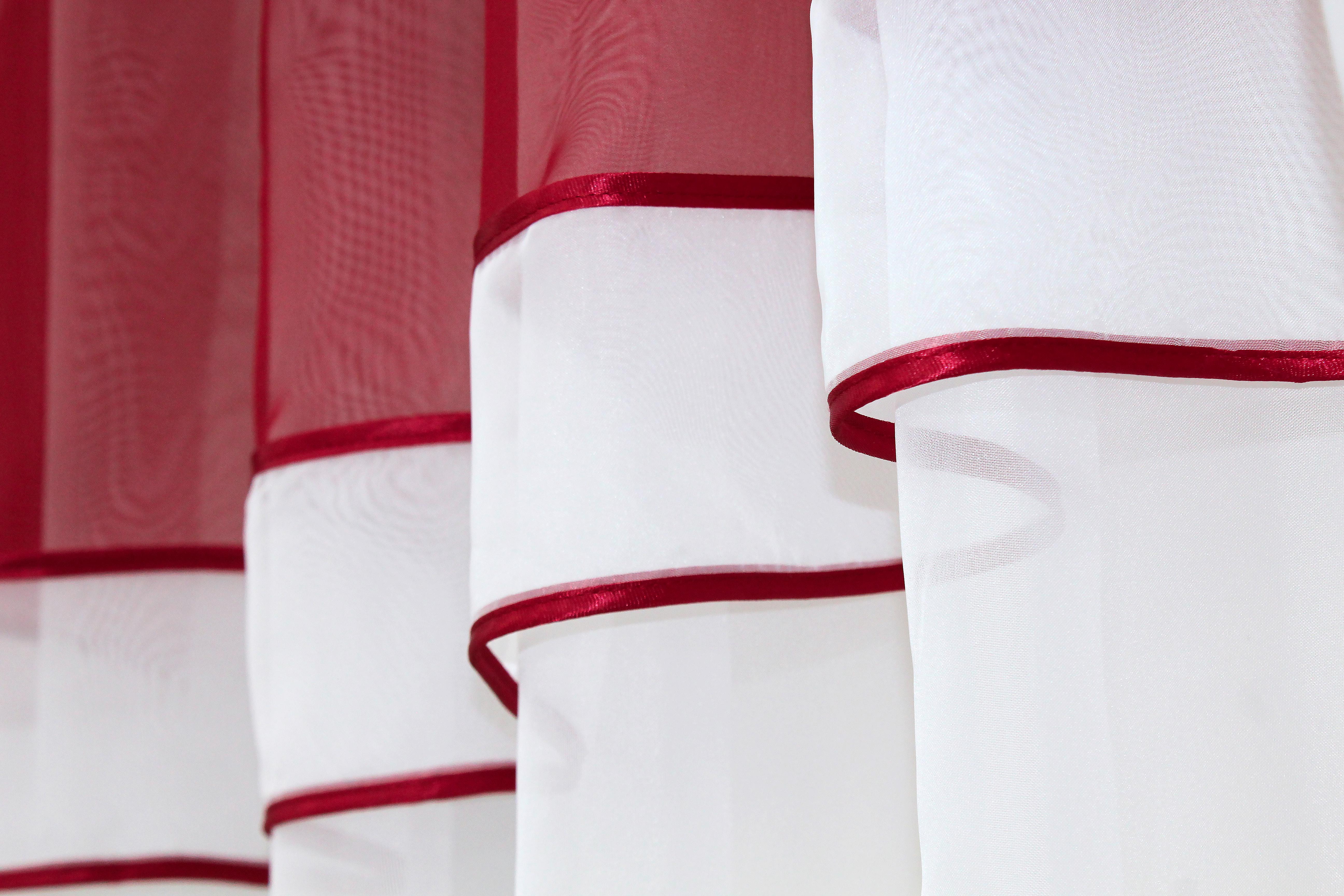 Фіранка кухонна VR-Textil № 018к з ламбрекеном 270х170 см Білий/Червоний (50-215) - фото 4 Фіранка кухонна VR-Textil № 018к з ламбрекеном 270х170 см Білий/Червоний (50-215) - фото 4