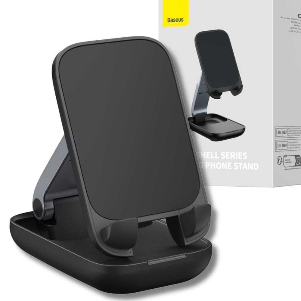 Тримач-підставка для смартфона BASEUS складана для навчання/роботи Чорний (B10551500111-00)