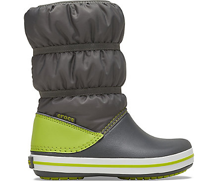 Чоботи зимові Crocs Kids Crocband Winter Boot р. 9/26/16,5 см Slate Grey/Lime Punch