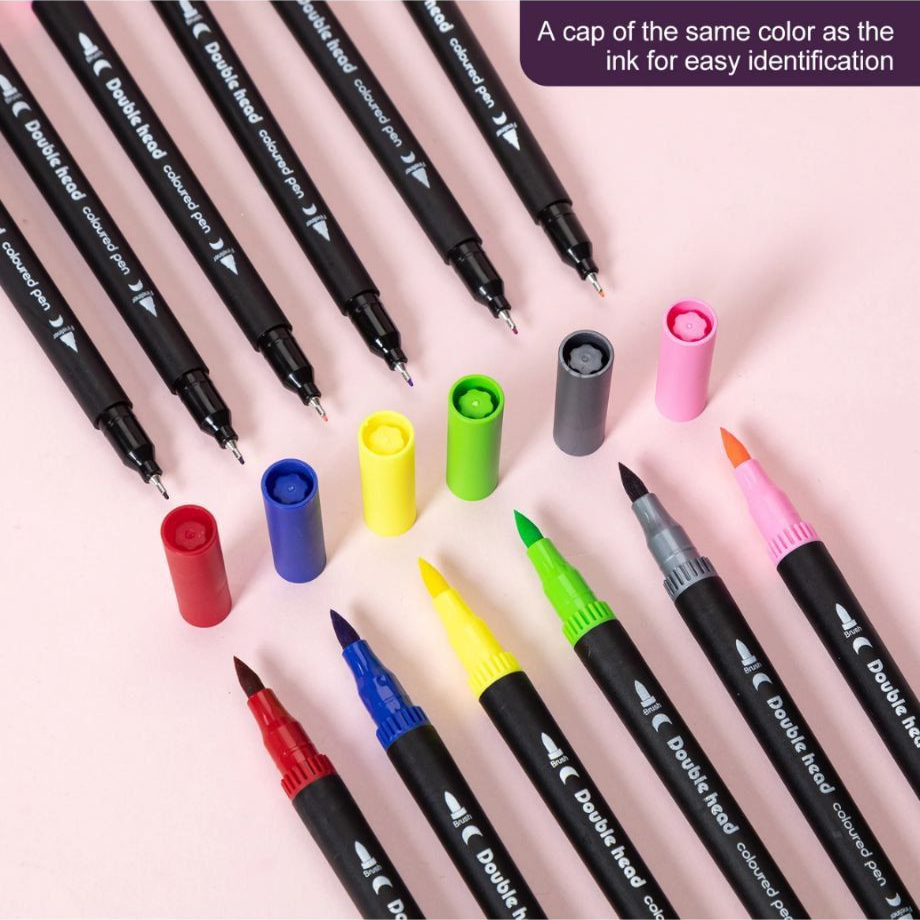 Набор двусторонних акварельных маркеров на водной основе с чехлом 80 шт. (784780604) - фото 5 Набор двусторонних акварельных маркеров на водной основе с чехлом 80 шт. (784780604) - фото 5