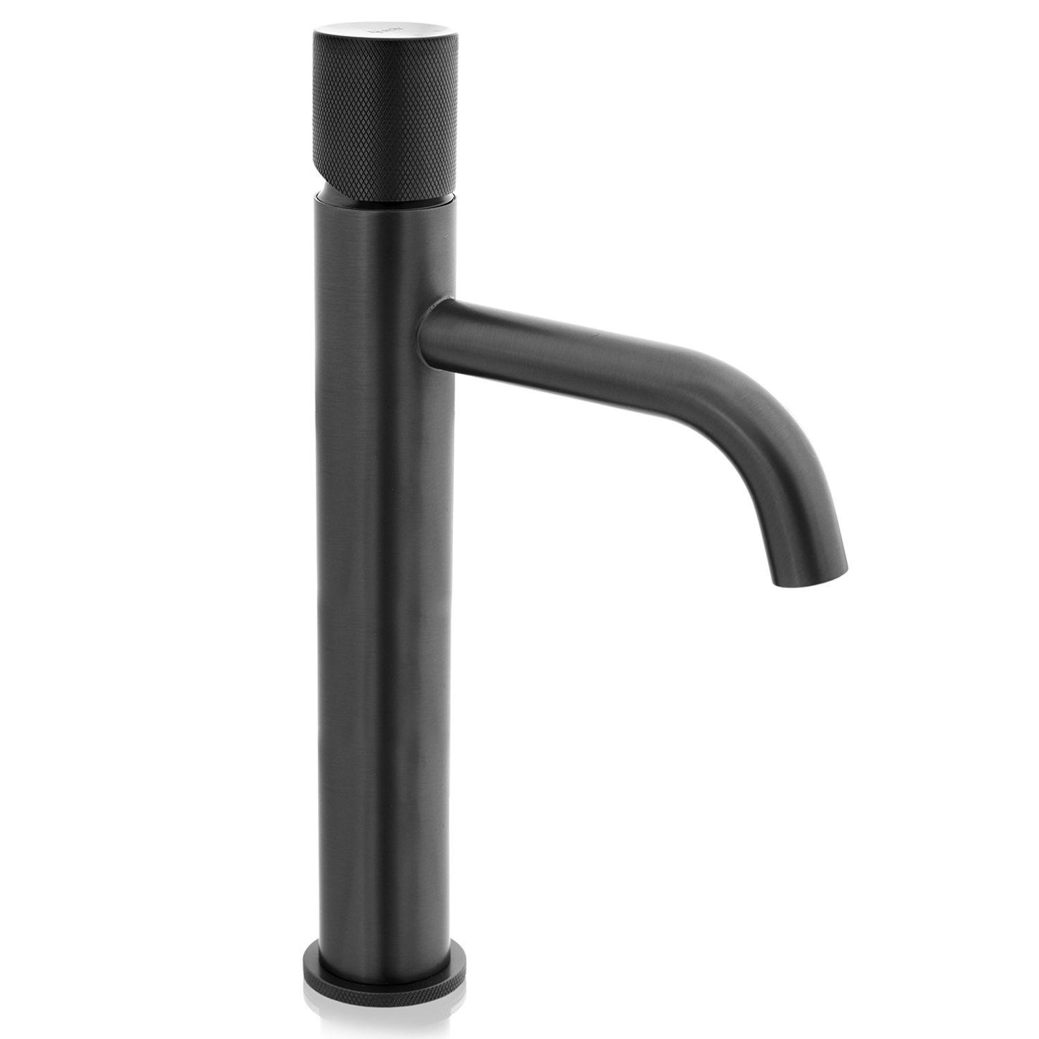 Смеситель для умывальника CUBO REA TOMI GUN GREY REA-B9406 высокий однорычажный Графитовый (133253)