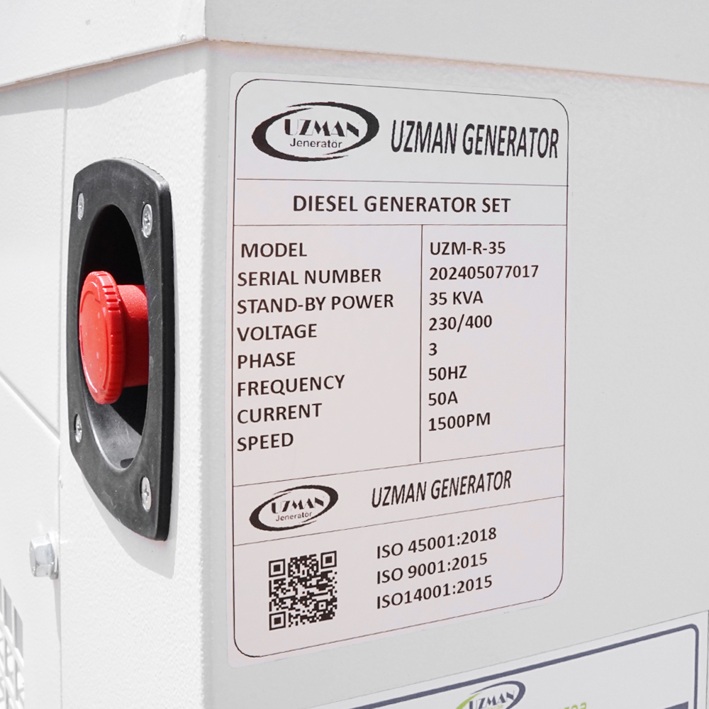 Генератор дизельный Uzman Ricardo 35 KVA 3 фазы 230/400V (25981464) - фото 2