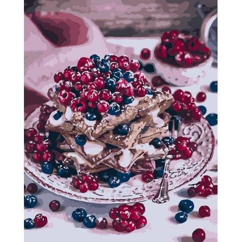 Набор для росписи по номерам Идейка Сладкое чаепитие 40х50 см (КНО5562-mt)