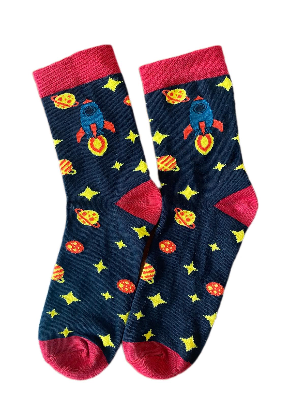 Носки для мальчика Космос рост 35-38 Черный/Красный (405) Носки для мальчика Космос рост 35-38 Черный/Красный (405)