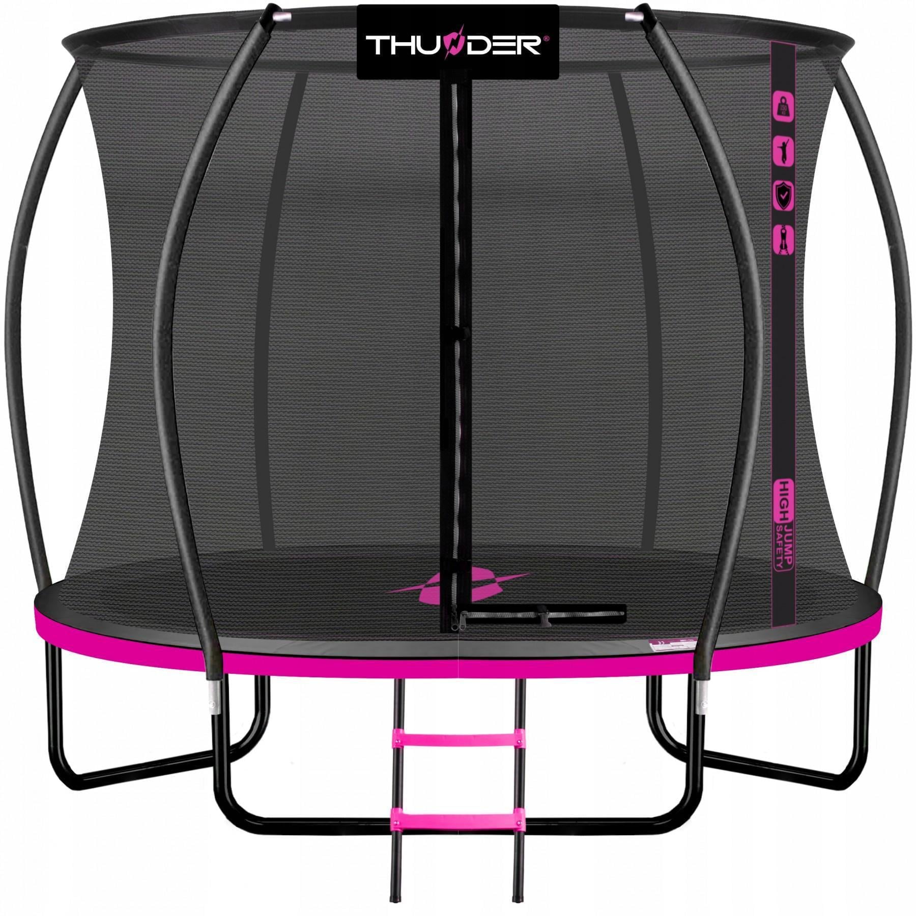 Батут с внутренней сеткой Thunder Inside Ultra 8FT 255 см Black/Pink