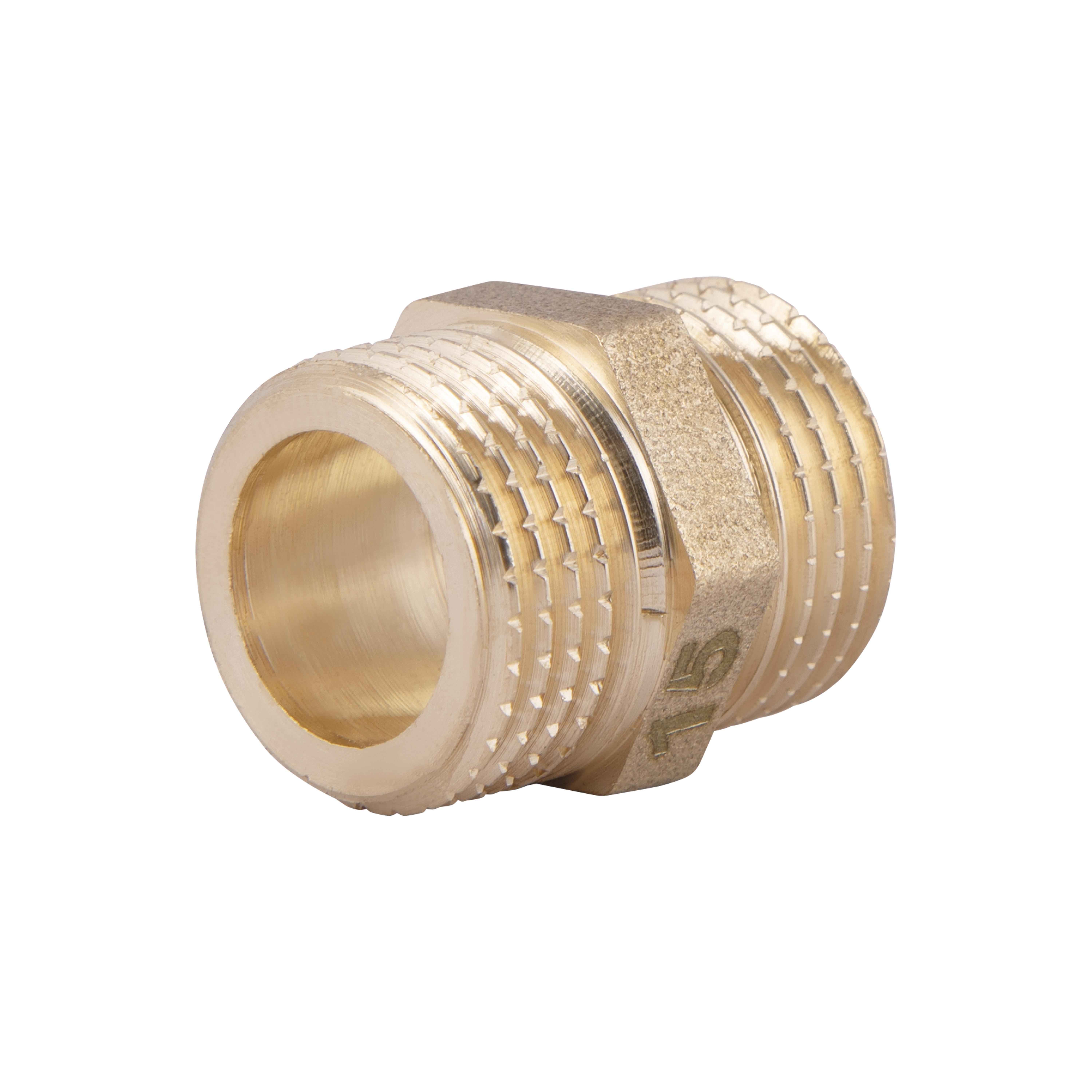 Ниппель латунный Thermo Alliance Standart 1/2"ЗЗ Желтый (SD4071515)