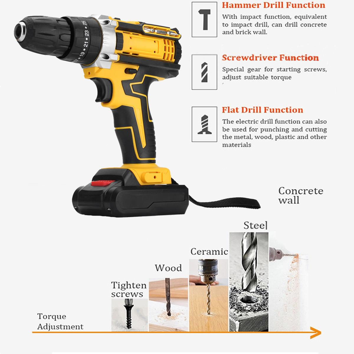 Шуруповерт з набором біт і свердл Screwdriver Set 12В у пластиковому кейсі (7761279e) - фото 4