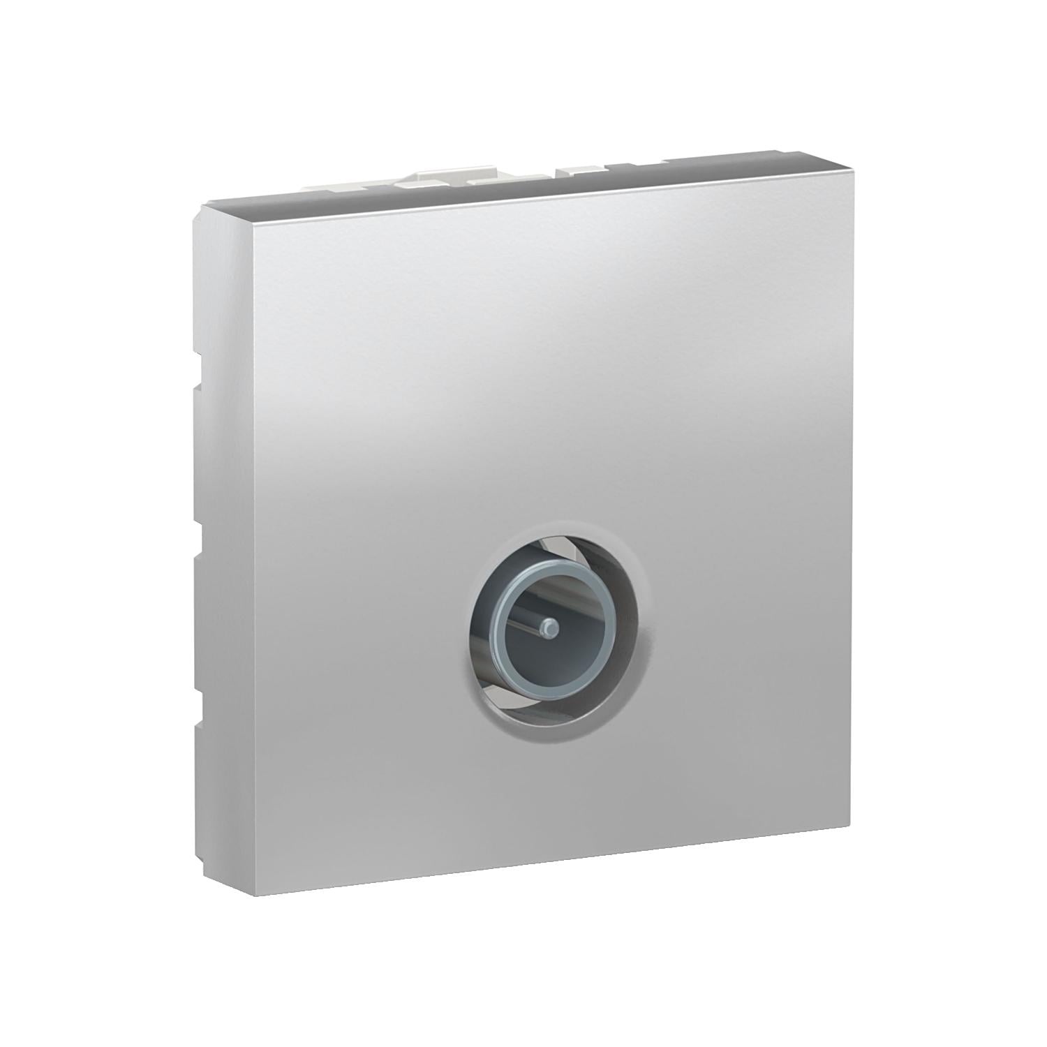Розетка ТВ Schneider Electric Unica New 2 модуля Алюминий (NU346230) Розетка ТВ Schneider Electric Unica New 2 модуля Алюминий (NU346230)