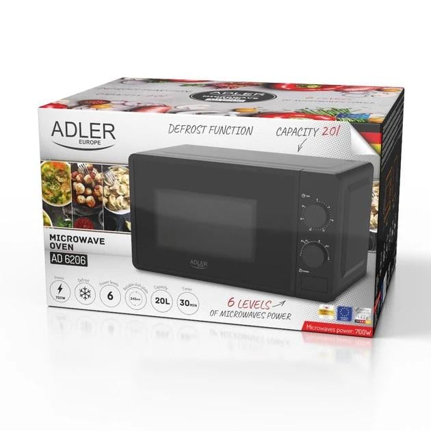 Микроволновая печь Adler AD 6206 20 л 700 Вт Black (b3e05af4) - фото 8