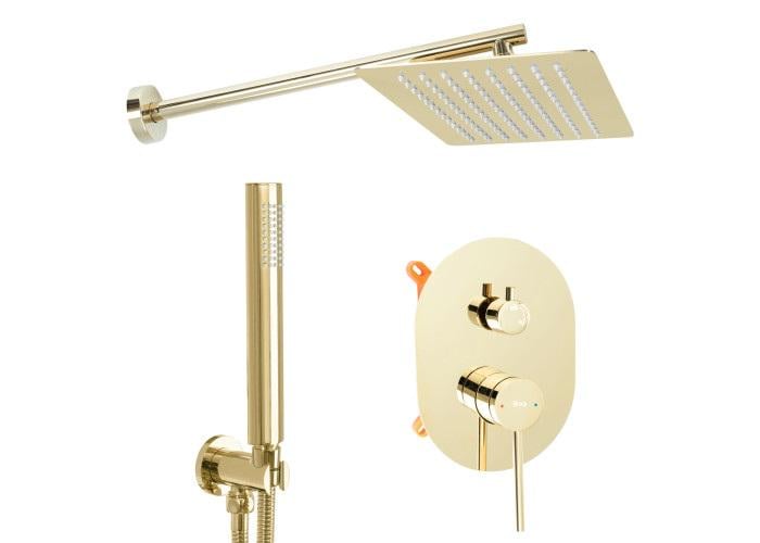 Душовий гарнітур Rea OVAL BOX Золотий (Rea-P8466)