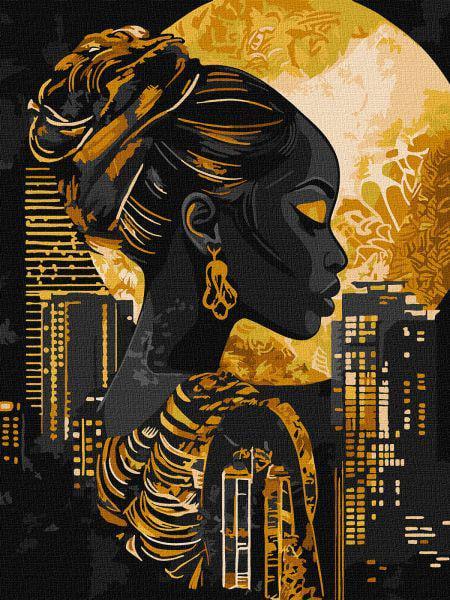 Картина за номерами Ideyka Золото ночі з фарбами металік extra 30x40 см (Id-KHO8644)