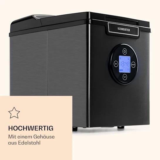 Ледогенератор KLARSTEIN Icemeister 2G LC дисплей из нержавеющей стали 12 кг/24 ч (10035712) - фото 5