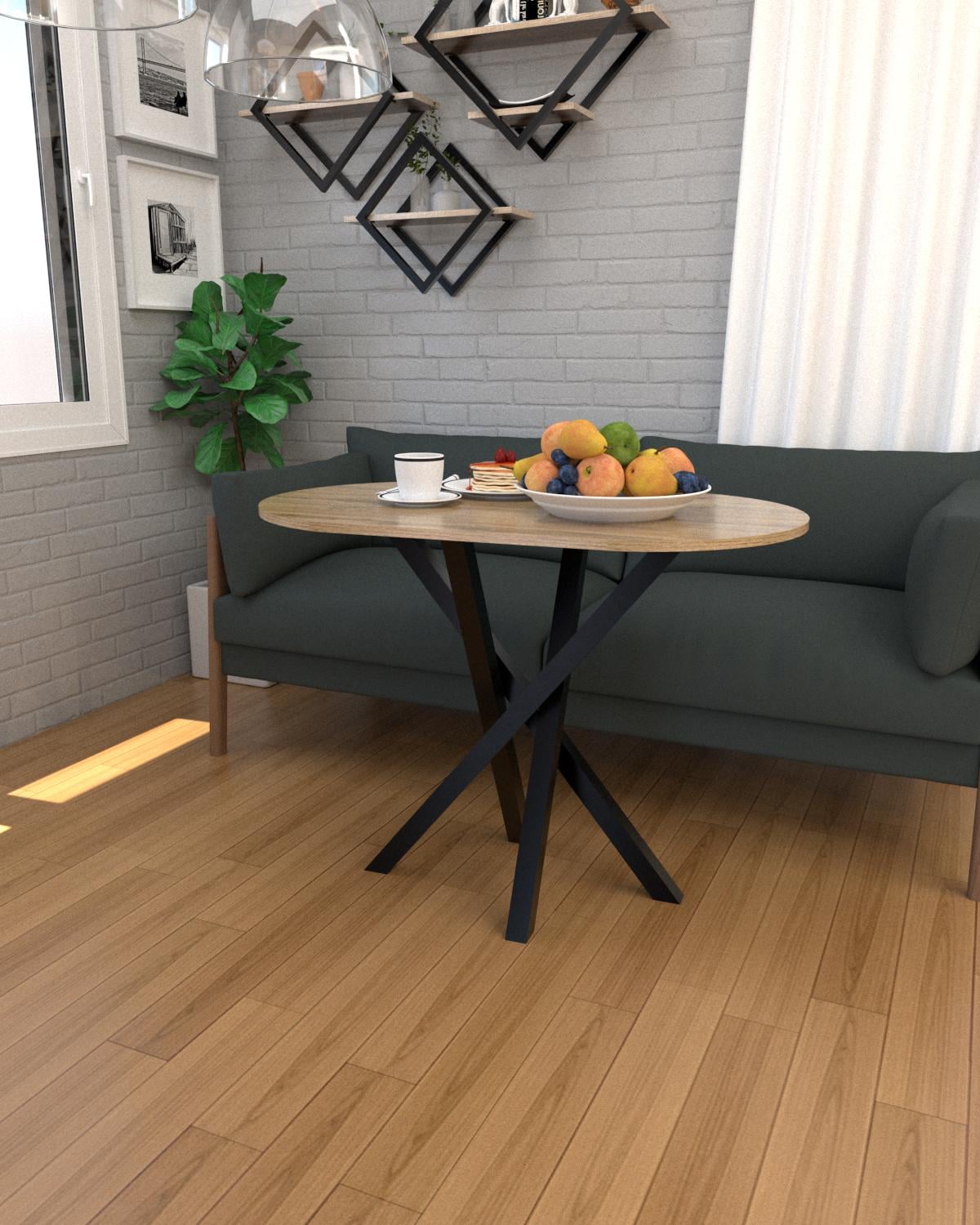 Стіл обідній EcoLoft Віто DSP-1336-1 в стилі лофт Дуб Аппалачі (31285811)