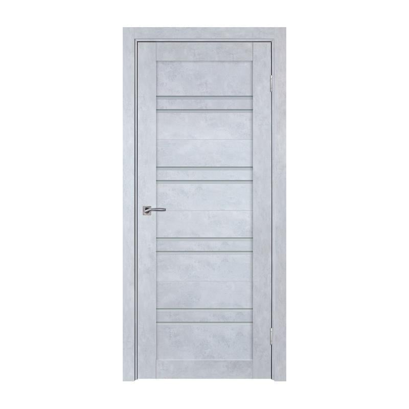 Дверное полотно ТД ТД-306 2000х700 мм R Серый бетон/Бел. стекло