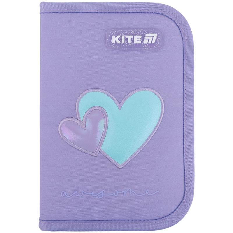 Пенал школьный KITE Awesome 1 отделение Сиреневый (K25-622-5)
