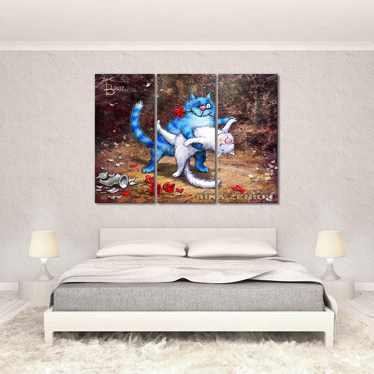 Модульная картина Танцы в клубе 3 модуля 80x120 см