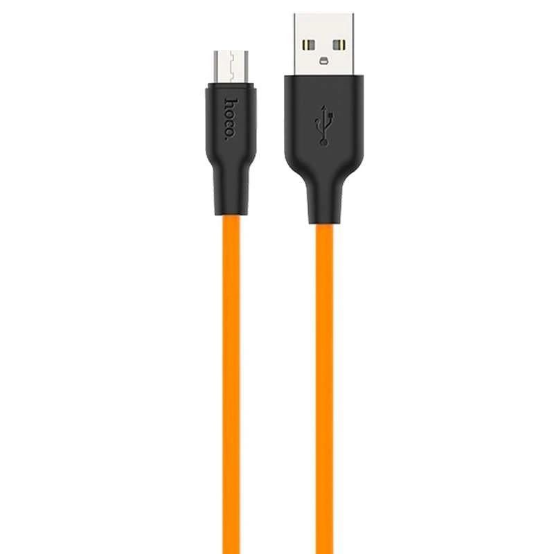 Кабель Hoco X21 Plus Silicone Cable Lightning силиконовый 1 м 2,4A Оранжевый (1960679854) - фото 4 Кабель Hoco X21 Plus Silicone Cable Lightning силиконовый 1 м 2,4A Оранжевый (1960679854) - фото 4