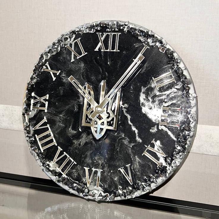 Часы настенные круглые из эпоксидной смолы EPOXY M165 30x30 см