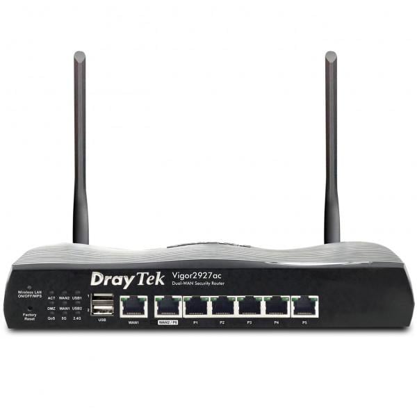 Маршрутизатор DrayTek Vigor2927ac 2хWAN GbE 5хLAN GbE 2хUSB 2,0 50 VPN Multi-LAN (579284)