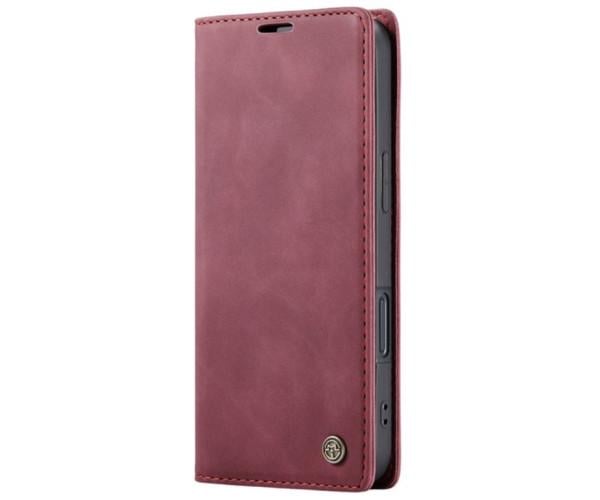Чехол-книжка CaseMe для iPhone 17 Pro Max с внутренними карманами Бордовый