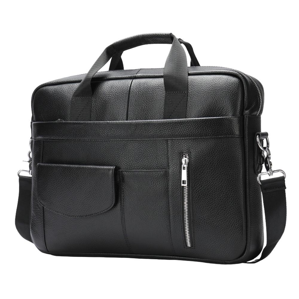 Портфель чоловічий Lorian з натуральної шкіри з відділенням для ноутбука Чорний (LR 251116-black) - фото 2 Портфель чоловічий Lorian з натуральної шкіри з відділенням для ноутбука Чорний (LR 251116-black) - фото 2