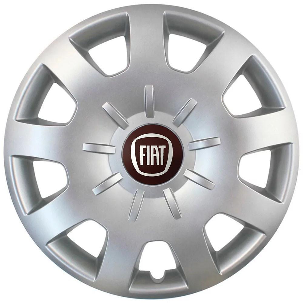 Колпаки SJS 314 с логотипом Fiat R15 4 шт. Серебристый