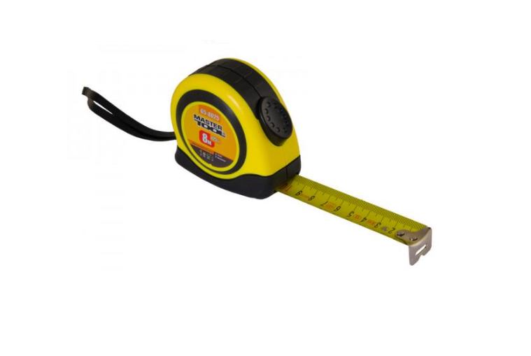 Рулетка MasterTool із фіксатором 8 мх25 мм (65-8025)