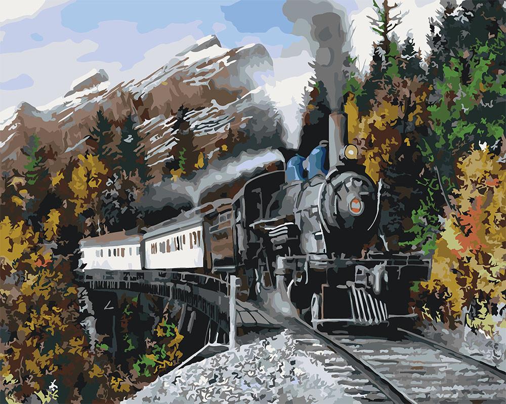 Картина по номерам Идейка Скорый поезд 40x50 см (skl-КНО2511)