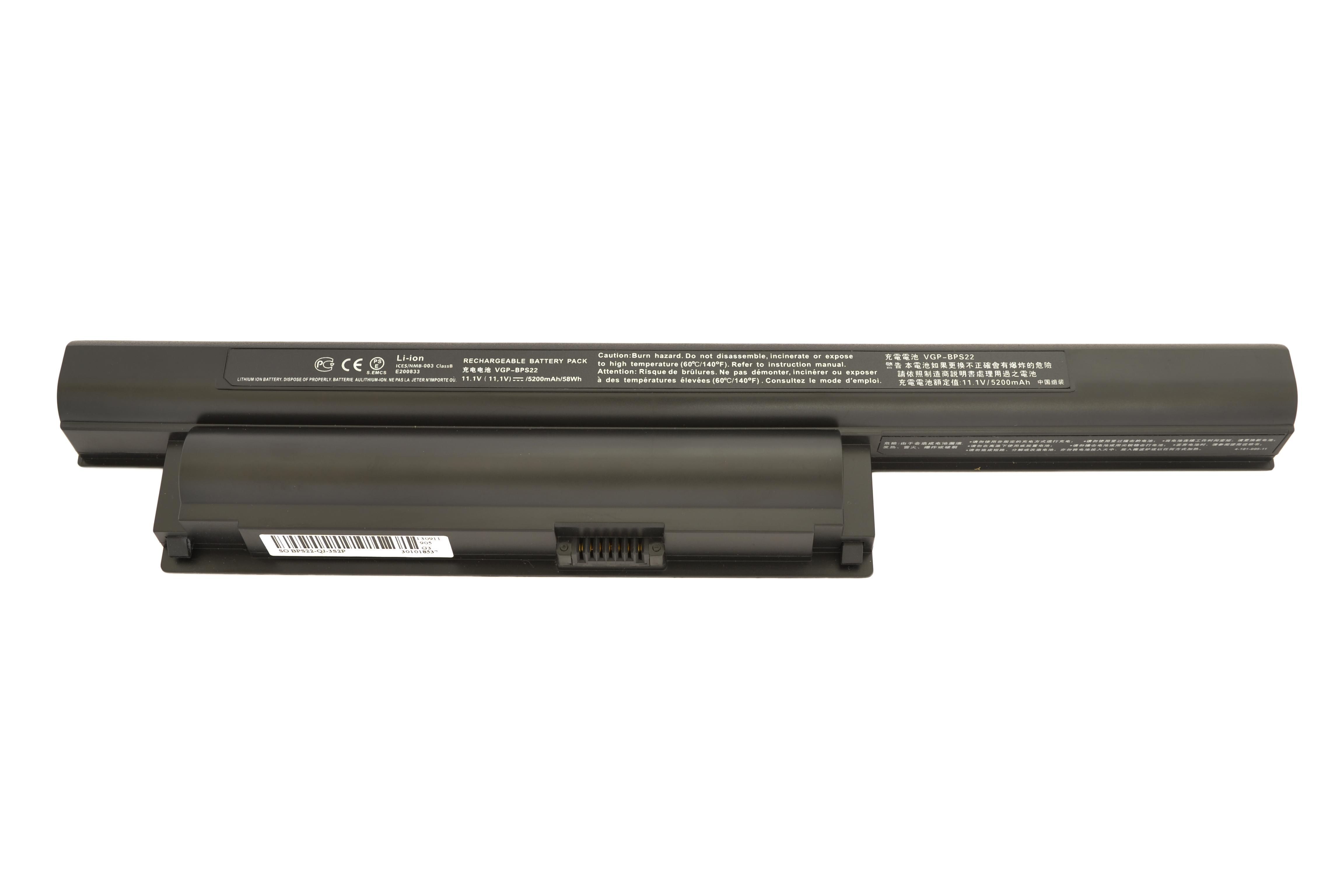 Аккумулятор для ноутбука Sony VGP-BPS22 Vaio VPCE 11,1 V 5200 mAh (006335) - фото 4