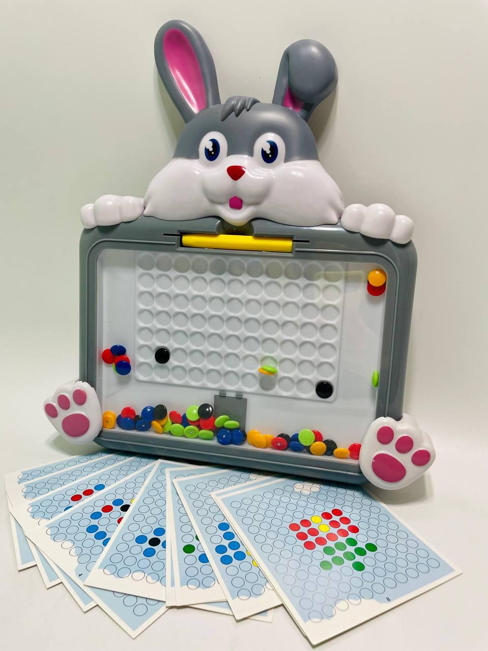Мозаика W 6500 100 магнитная/стилус/цветные шарики/10 двусторонних карточек с заданиями