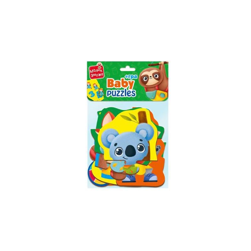 Пазли максі з грою Малюк Зможе Тварини та Іграшки Vladi Toys VT1722-23 Укр (2990381342)