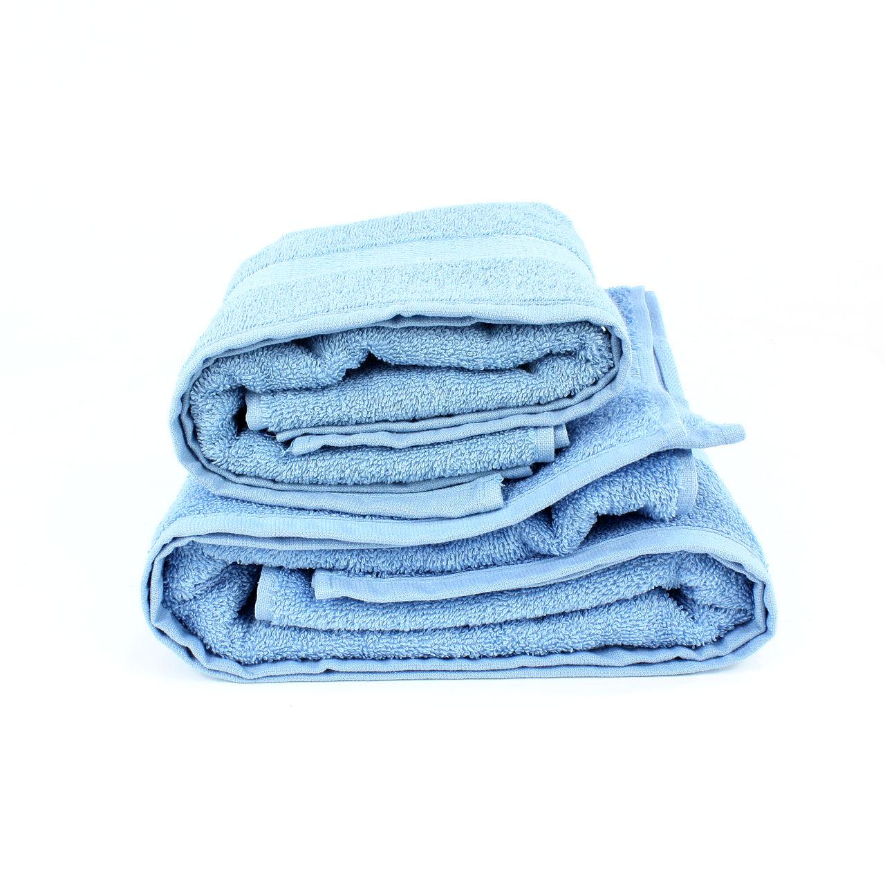 Набор махровых полотенец БС0016 40х70/50х90/70х140 см Голубой (146010) - фото 3 Набор махровых полотенец БС0016 40х70/50х90/70х140 см Голубой (146010) - фото 3