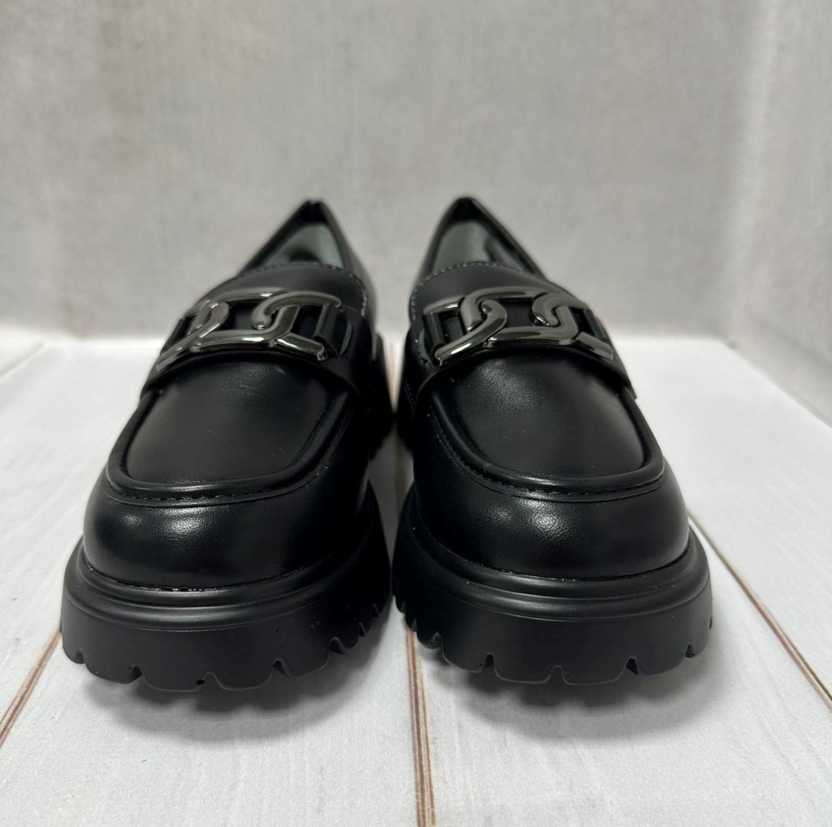 Туфли лоферы детские на платформе Paliament для девочки р. 35 Черный (11641137) - фото 8