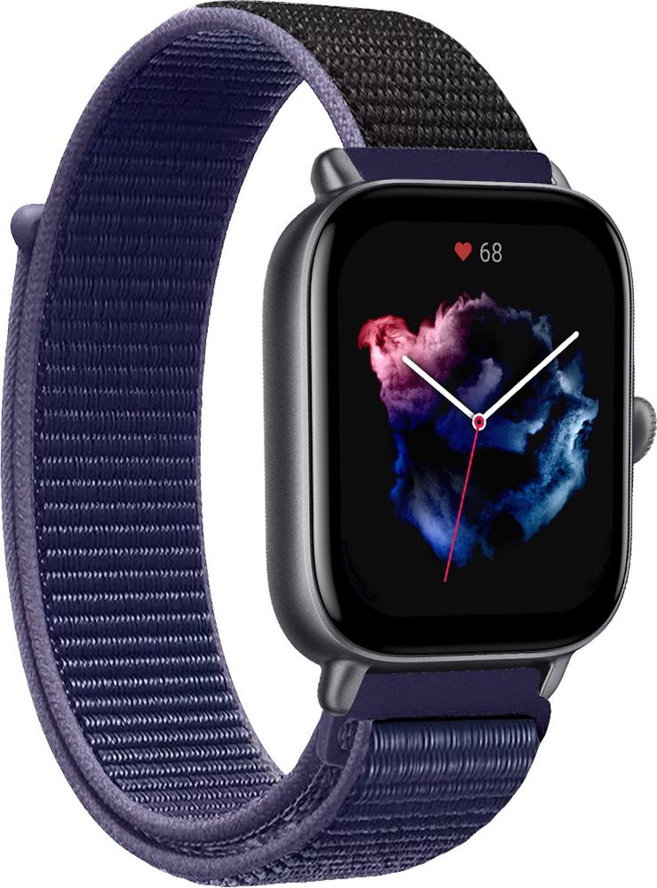 Ремінець нейлоновий Sport Loop для Amazfit GTS 3 Midnight Blue (15119-4D) Ремінець нейлоновий Sport Loop для Amazfit GTS 3 Midnight Blue (15119-4D)