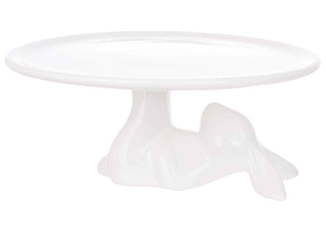 Подставка керамическая BonaDi Кролик 21,5x21,5x9,5 см Глянцевый белый (304-033)