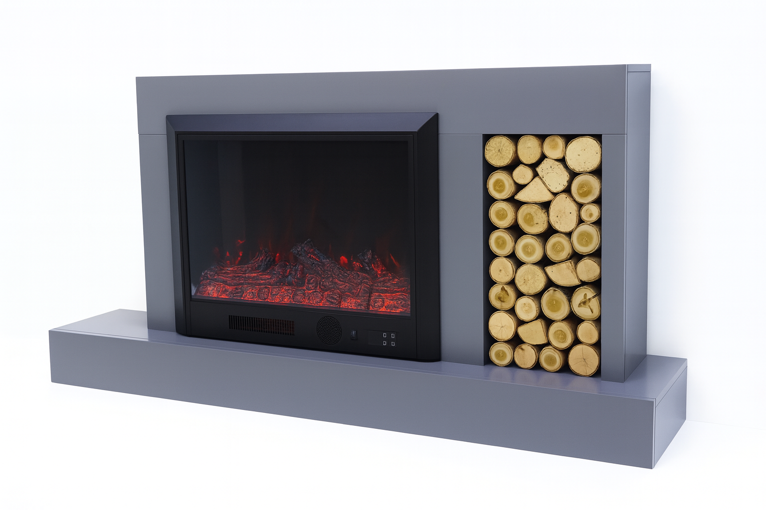 Електричний камін Novela 1500 Вт Bluetooth звук потріскування дров Anthracite (10080112) - фото 2