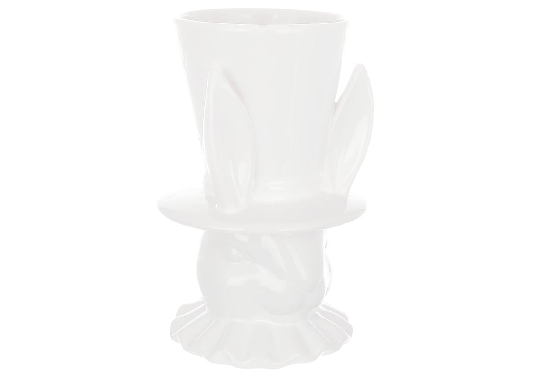 Набор ваз керамическая BonaDi Кролик в цилиндре 20,5 см 2 шт. Белый (733-590)