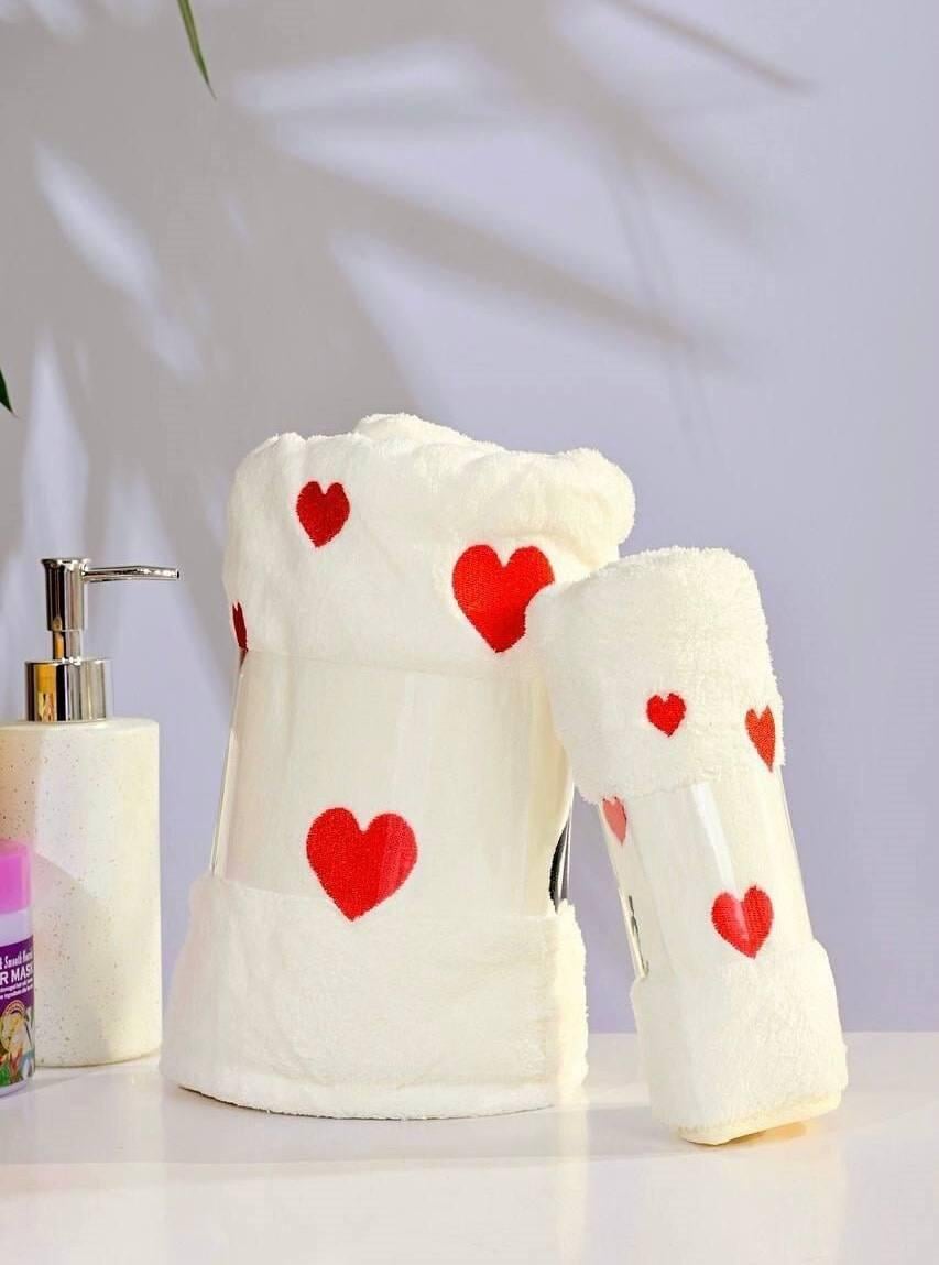 Рушник для душу набір 2 шт. Молочний (П4К-al-2-ka-003-02)