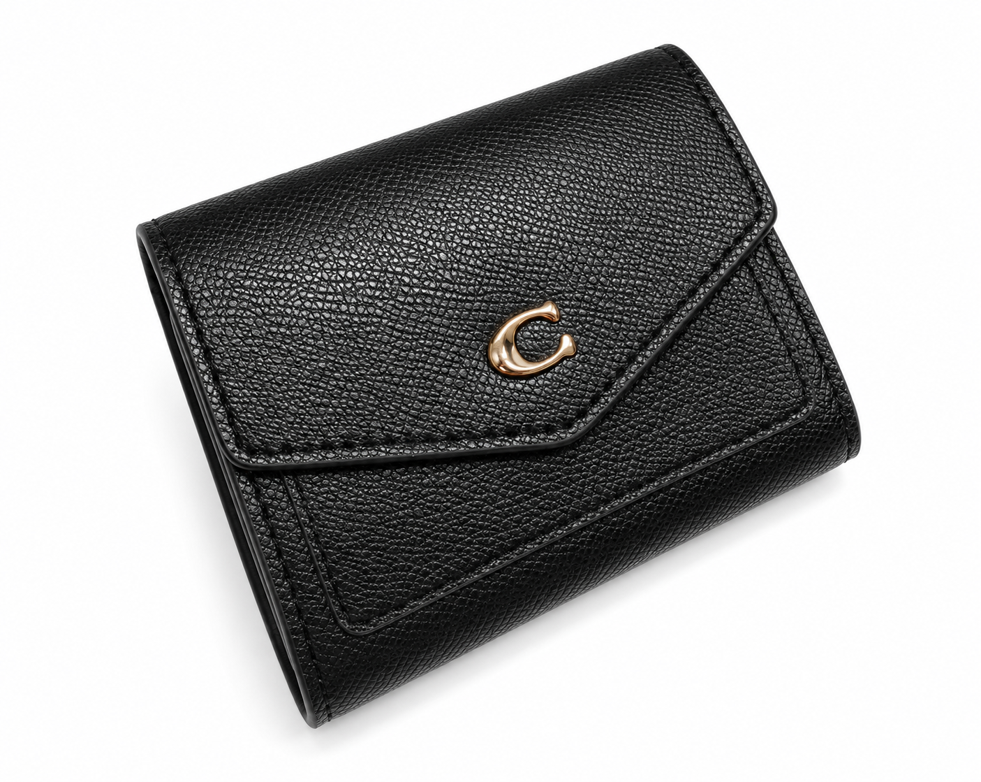 Гаманець Coach Snap Wallet In Signature Canvas натуральна шкіра Чорний
