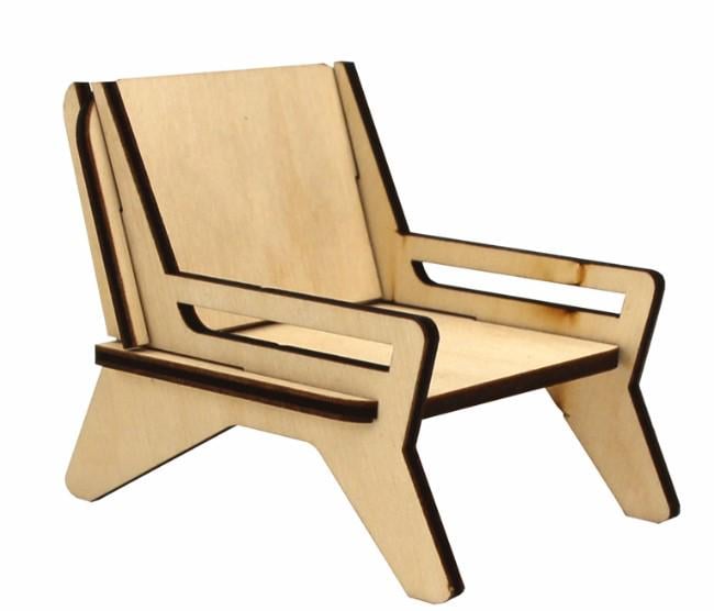 Заготовка для декупажа ROSA TALENT Кукольная мебель Кресло 1 6х8х6,5 см 2 шт.