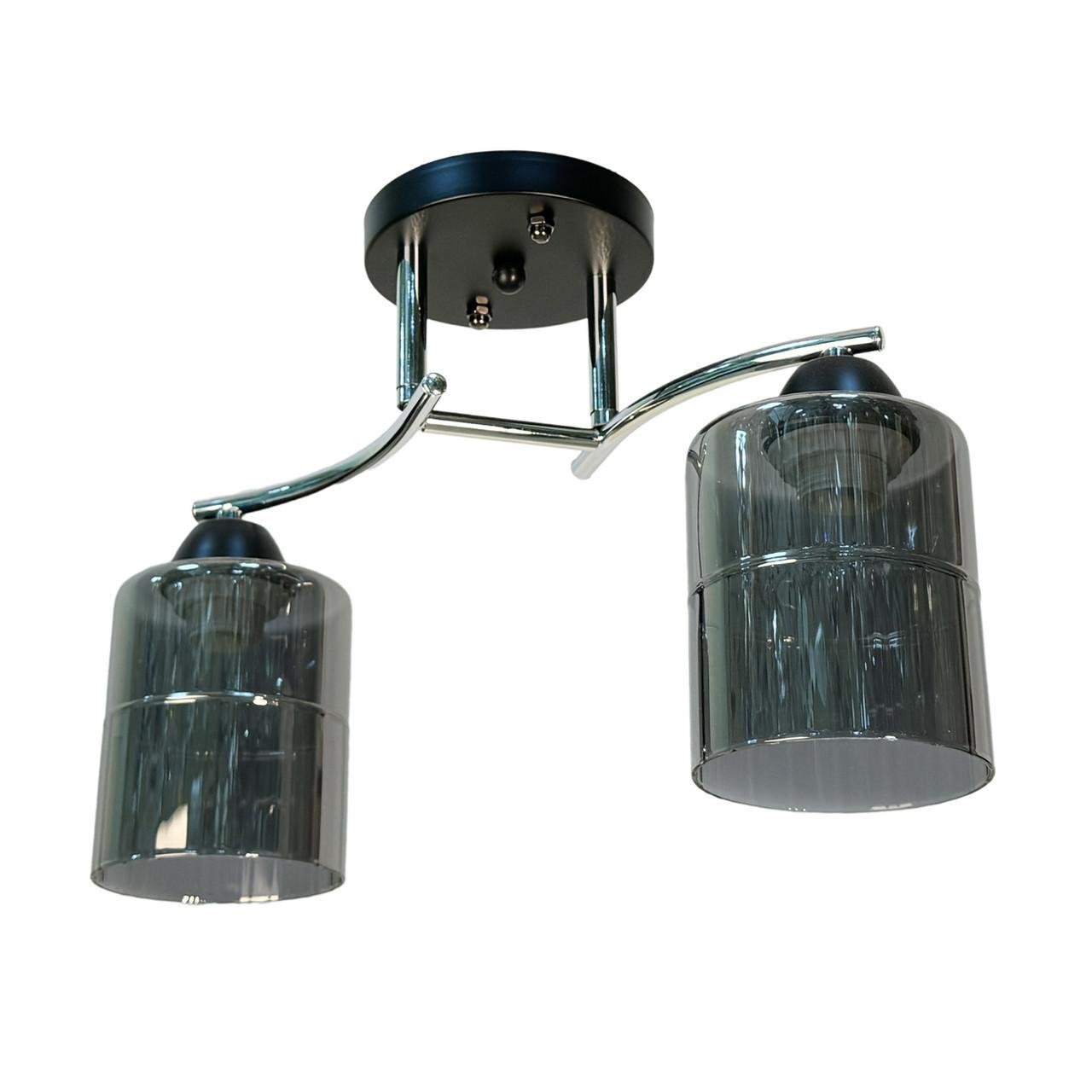 Люстра потолочная на 2 лампы Svet SC-9071/2 BK+CR