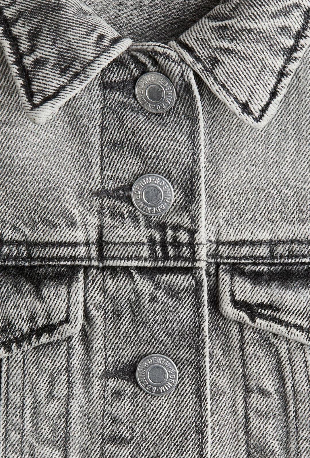 Куртка джинсова для дівчинки H&M 134 см Сірий (25072408A) - фото 2