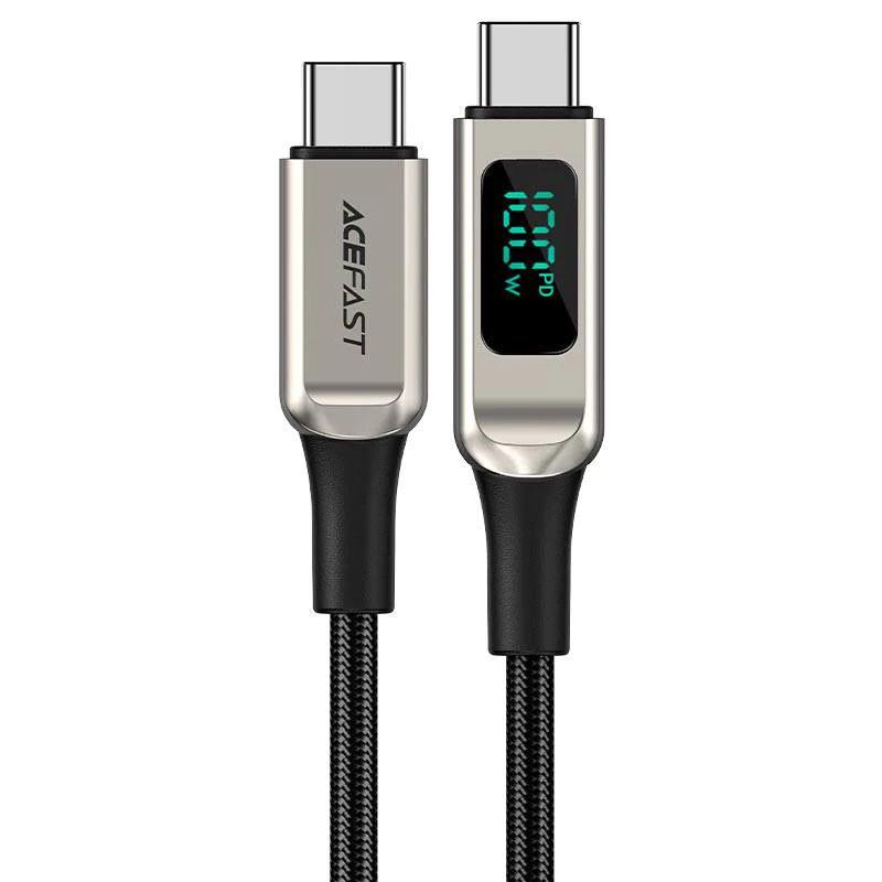 Кабель дата Acefast C6-03 USB-C to USB-C 100W 1 м Silver (00000065909_2) Кабель дата Acefast C6-03 USB-C to USB-C 100W 1 м Silver (00000065909_2)